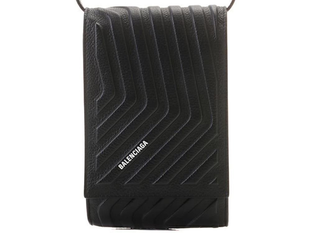 Balenciaga Phone F Bag Black Leather